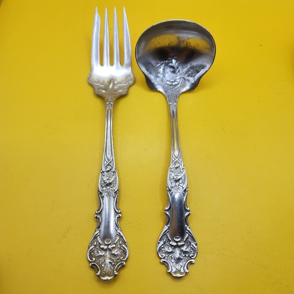 Wm Rogers Other - 1847 Rogers Bros. Charter Oak Silverplate Gravy Ladle, Fork